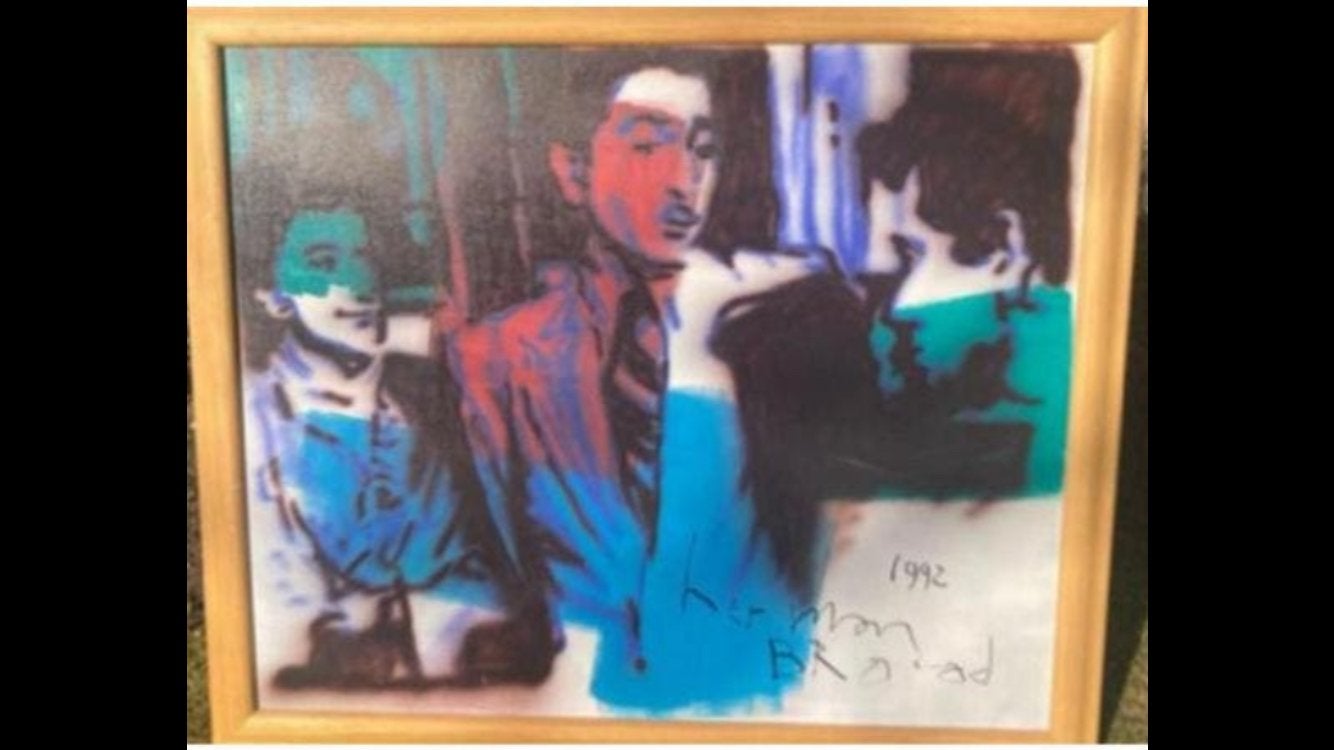 Herman Brood & Dick van der Meijden - met certificaat(1992), Antiek en Kunst, Kunst | Schilderijen | Klassiek, Portret of Personen