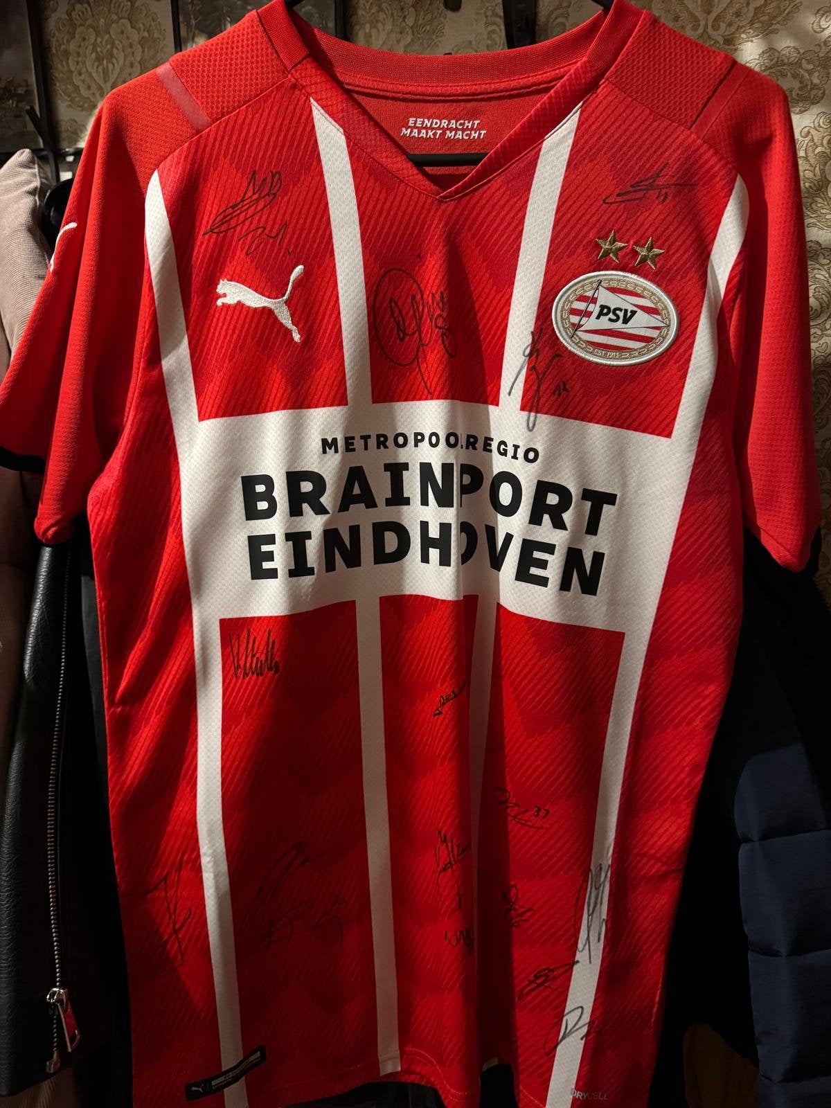 PSV Shirt Gesigneerd, Ophalen of Verzenden, Zo goed als nieuw, PSV, Shirt