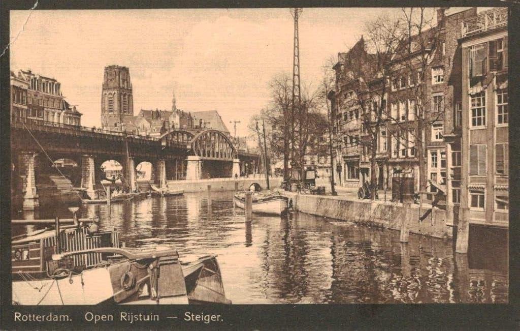 Oude Ansichtkaart Rotterdam: Open Rijstuin - Steiger, Ophalen of Verzenden, Voor 1920, Ongelopen, Zuid-Holland