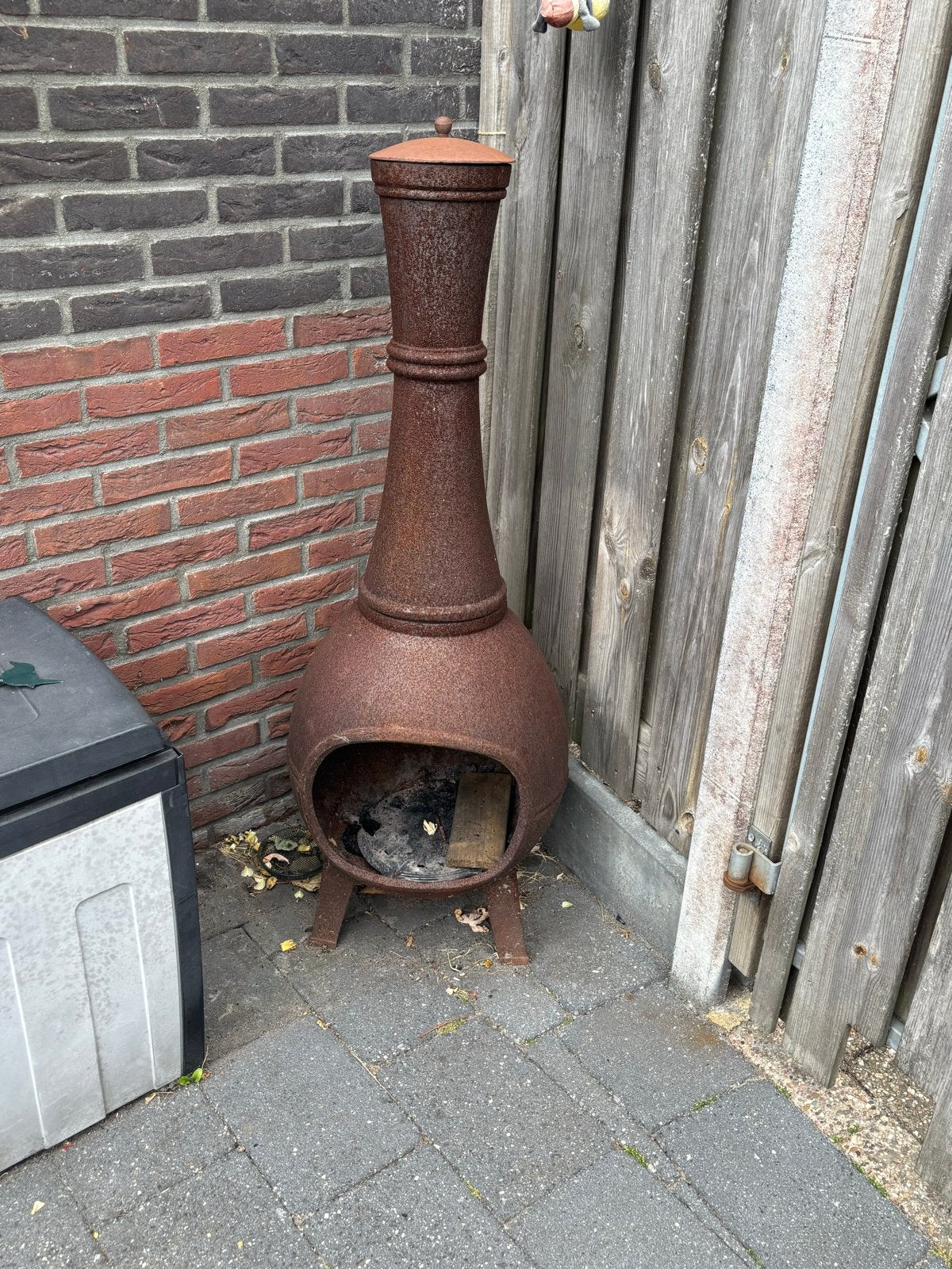 Gietijzeren Tuinhaard / Vuurpot - 122cm Hoog, Ophalen, Gebruikt