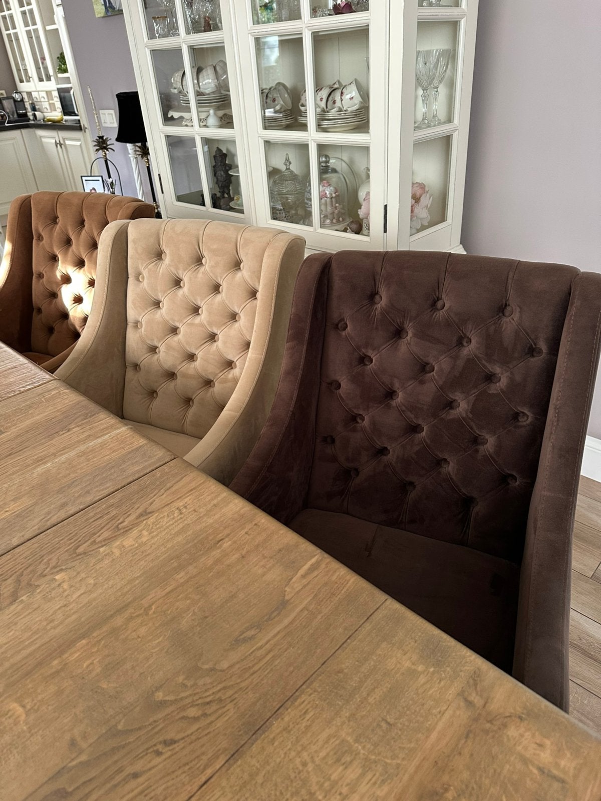 Eettafel en stoelen, Ophalen, Eikenhout, 200 cm of meer, 50 tot 100 cm