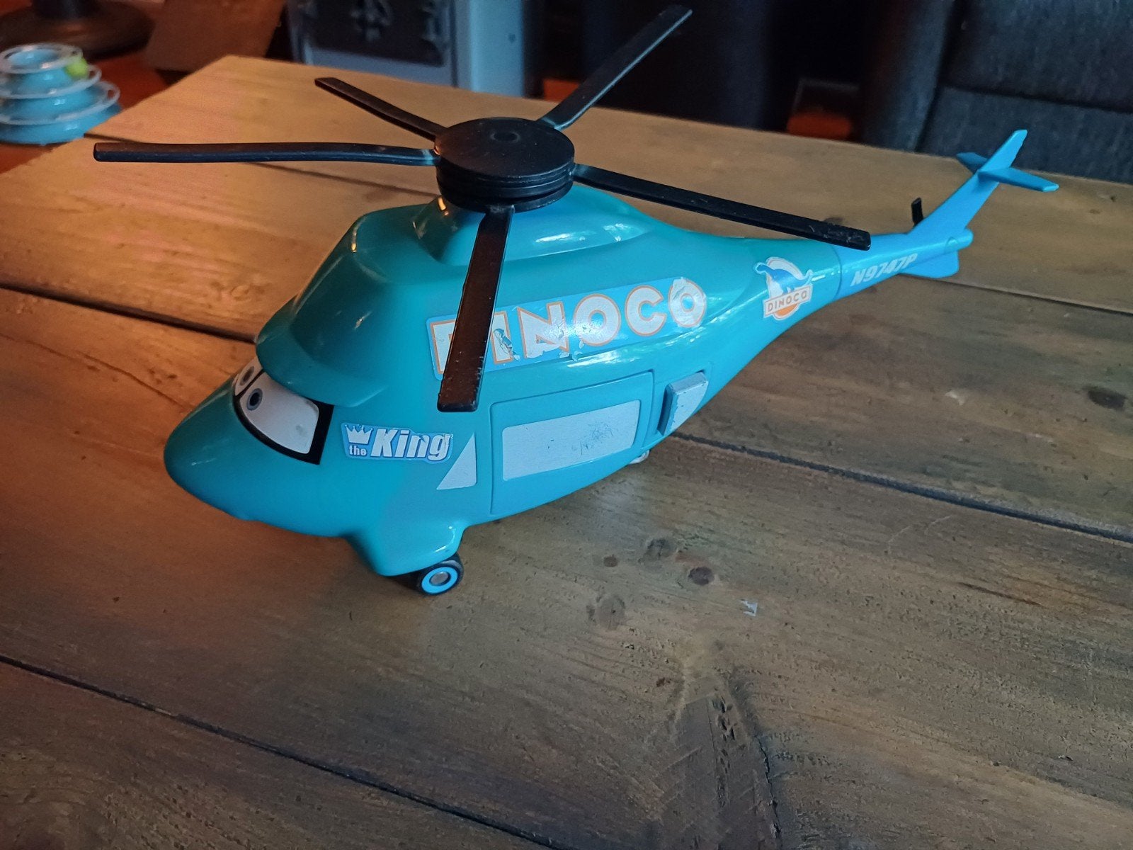 Te koop Disney Cars 'Rotor Turbosky' Dinoco Helikopter, Ophalen of Verzenden, Gebruikt