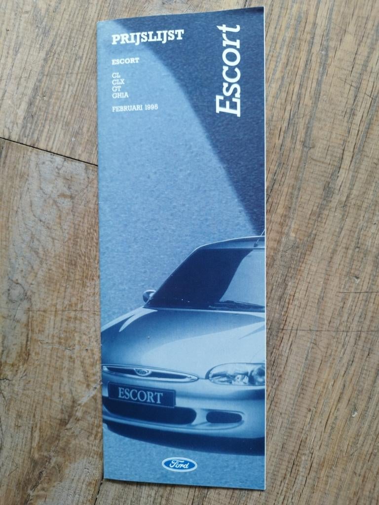 Ford Escort prijslijst februari 1998, Ford, Ophalen of Verzenden, Zo goed als nieuw, Ford