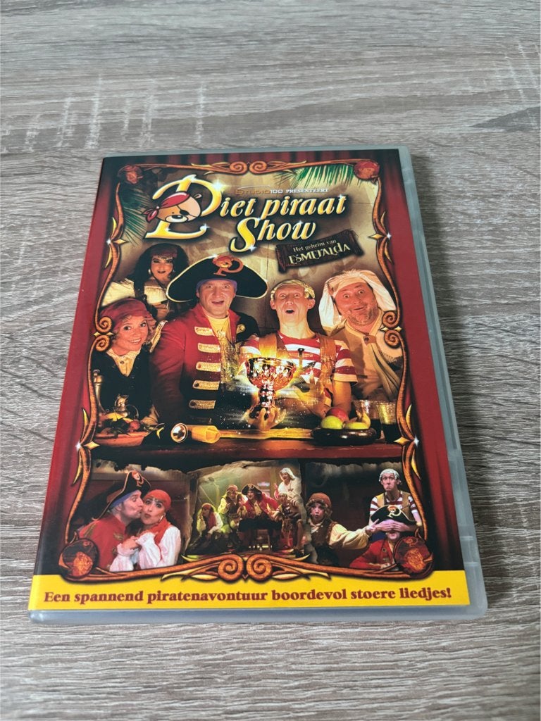Dvd Piet Piraat Show - Het Geheim van Esmeralda, Cd's en Dvd's, Alle leeftijden, Ophalen of Verzenden, Gebruikt, Avontuur