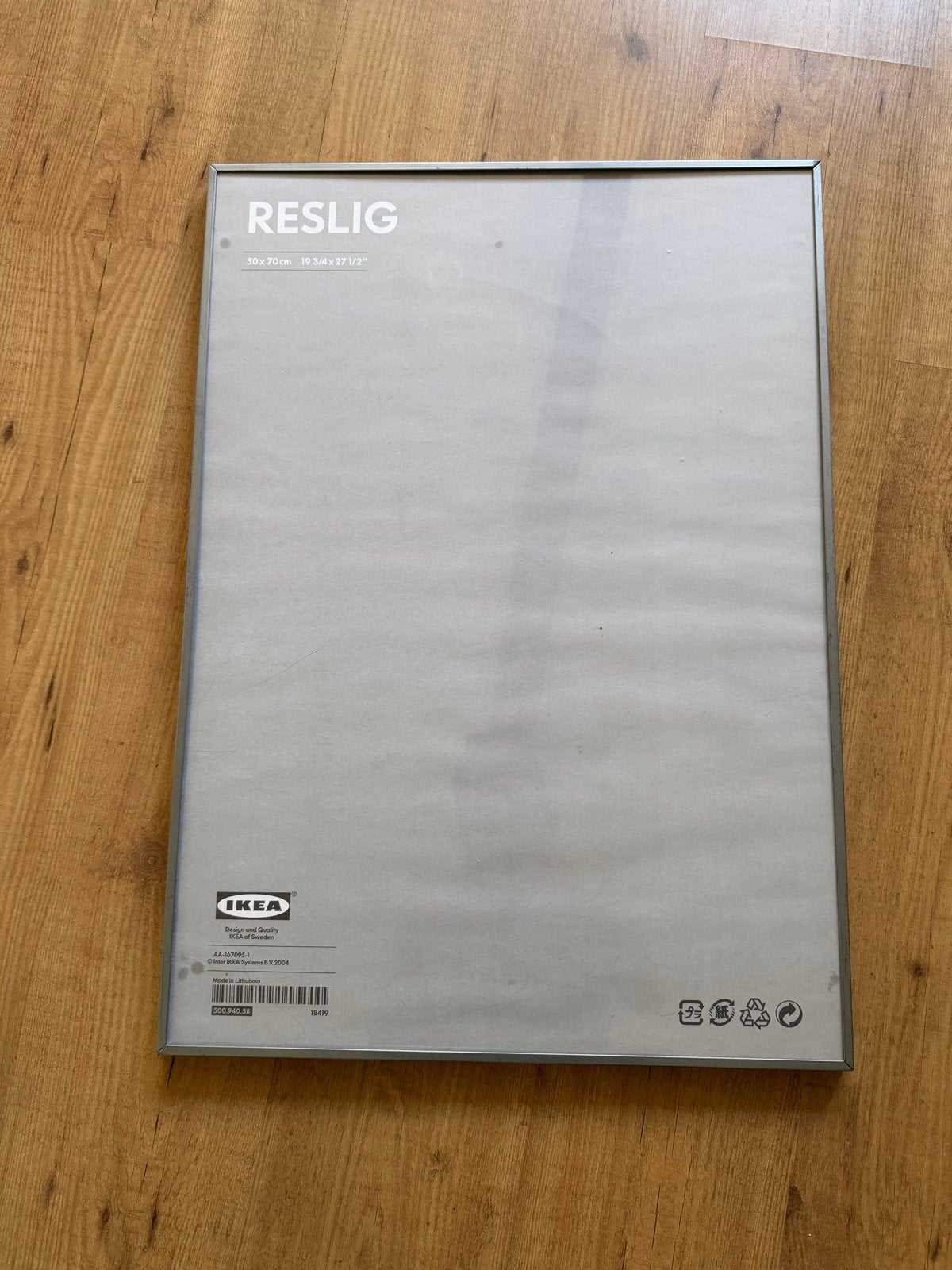 3x IKEA RESLIG Fotolijst 50x70 cm, Huis en Inrichting, Woonaccessoires | Lijsten, Ophalen, Zo goed als nieuw, Fotolijst, Met glas