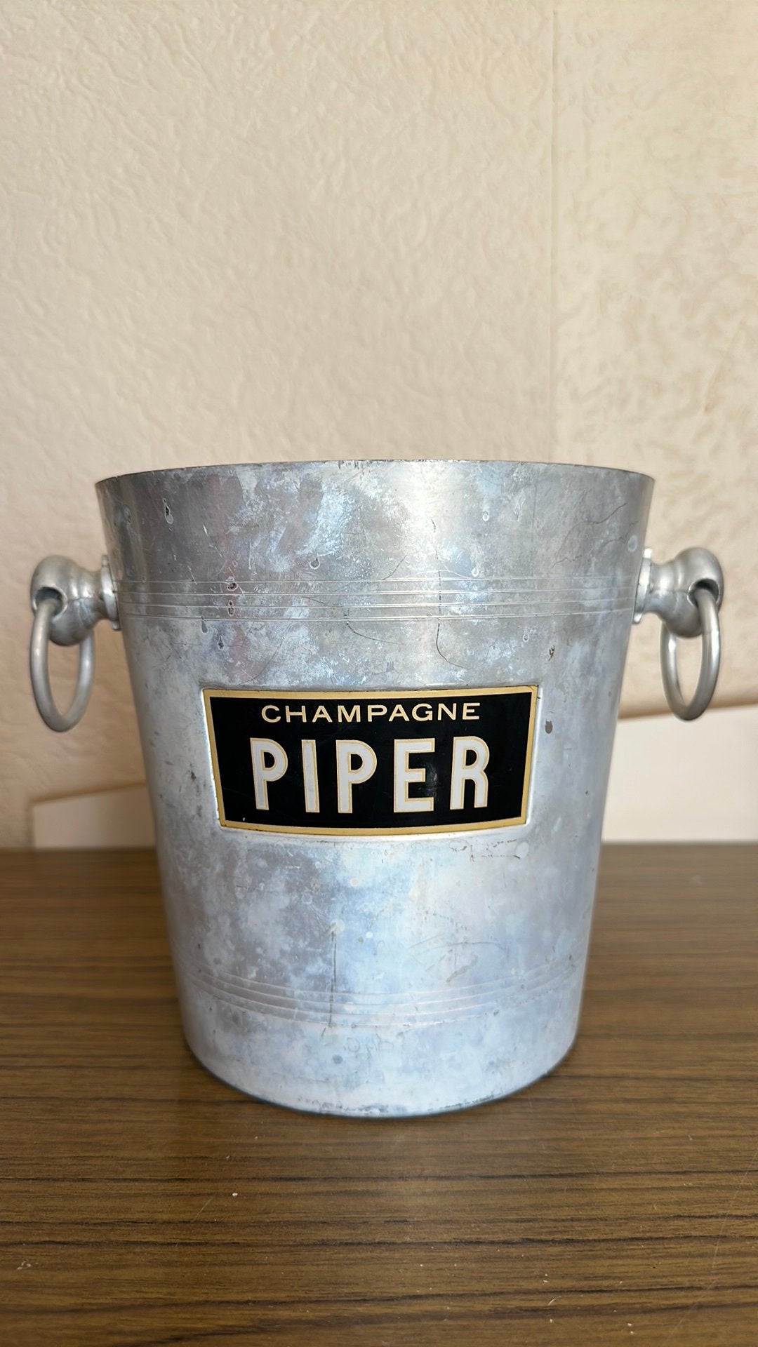 oude Champagne koeler Piper, Gebruikt, Ophalen of Verzenden, Minder dan 5 flessen, Metaal