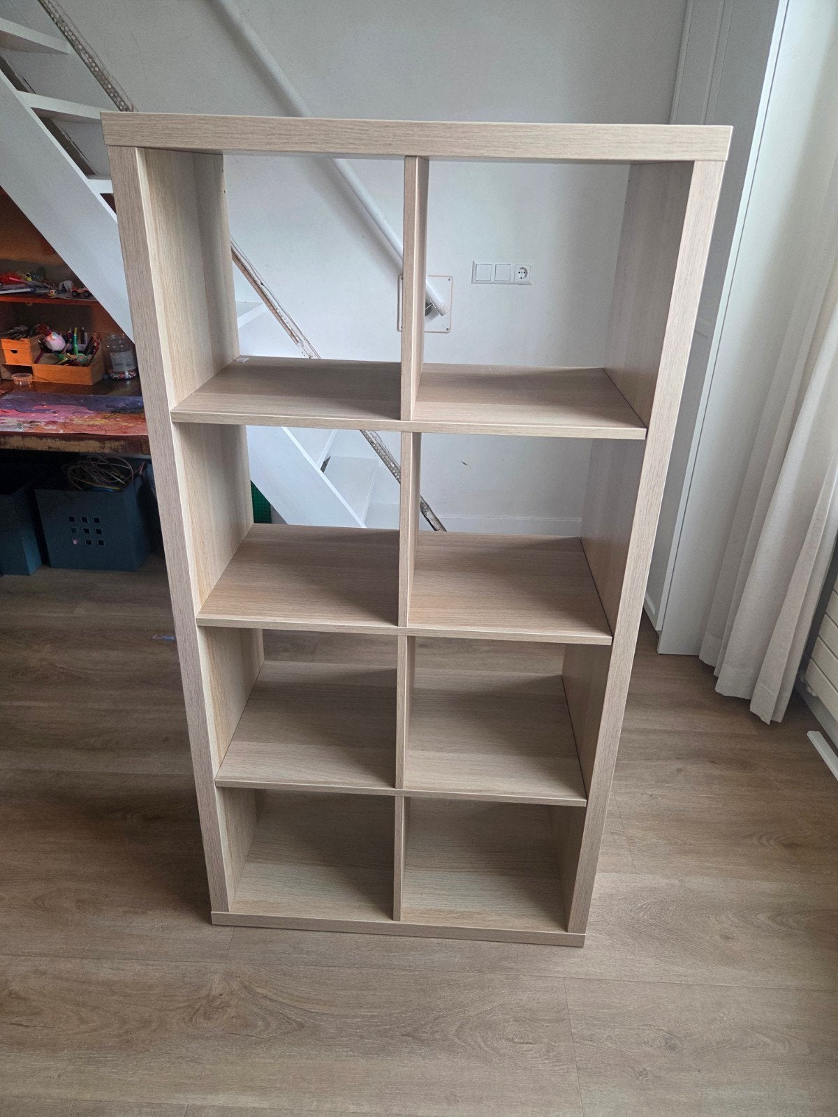 Kallax kast 2x4 vakken, licht hout, Ophalen