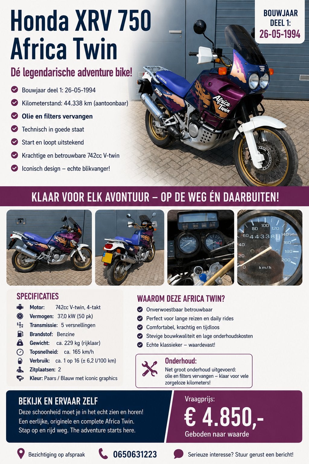 Honda XRV 750 Africa Twin - Legendarische Adventure Bike