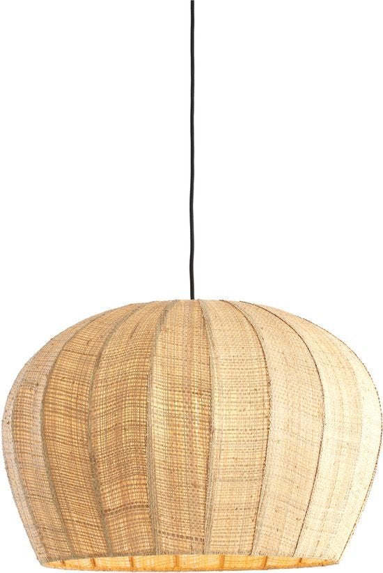 Light & Living Hanglamp Rafaella Naturel Ø51cm Modern, Ophalen of Verzenden, Nieuw, Modern, E27 (groot)