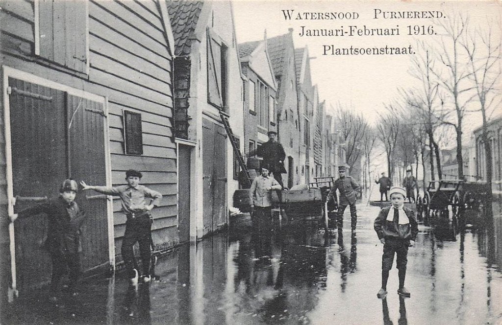 703-433-033 Watersnood Purmerend Januari-Februari 1916 Plan, Verzenden, Voor 1920, Noord-Holland
