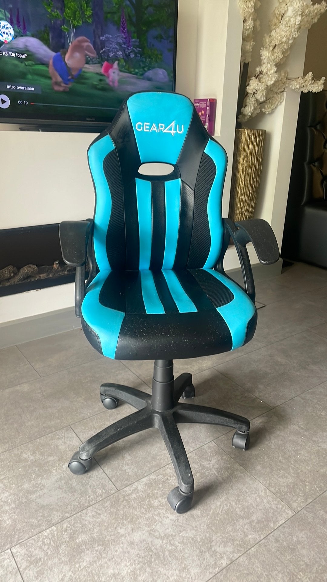 Game stoel, Ophalen, Gaming bureaustoel, Gebruikt, Blauw