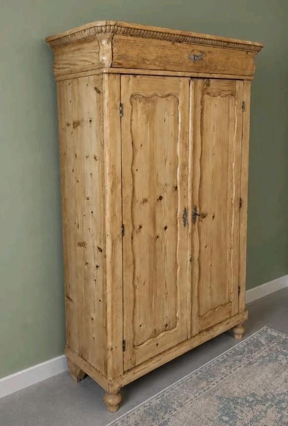 Oude geloogd grenen biedermeier meidenkast buffetkast, Huis en Inrichting, Kasten | Buffetkasten, Landelijk brocante antiek, Ophalen of Verzenden