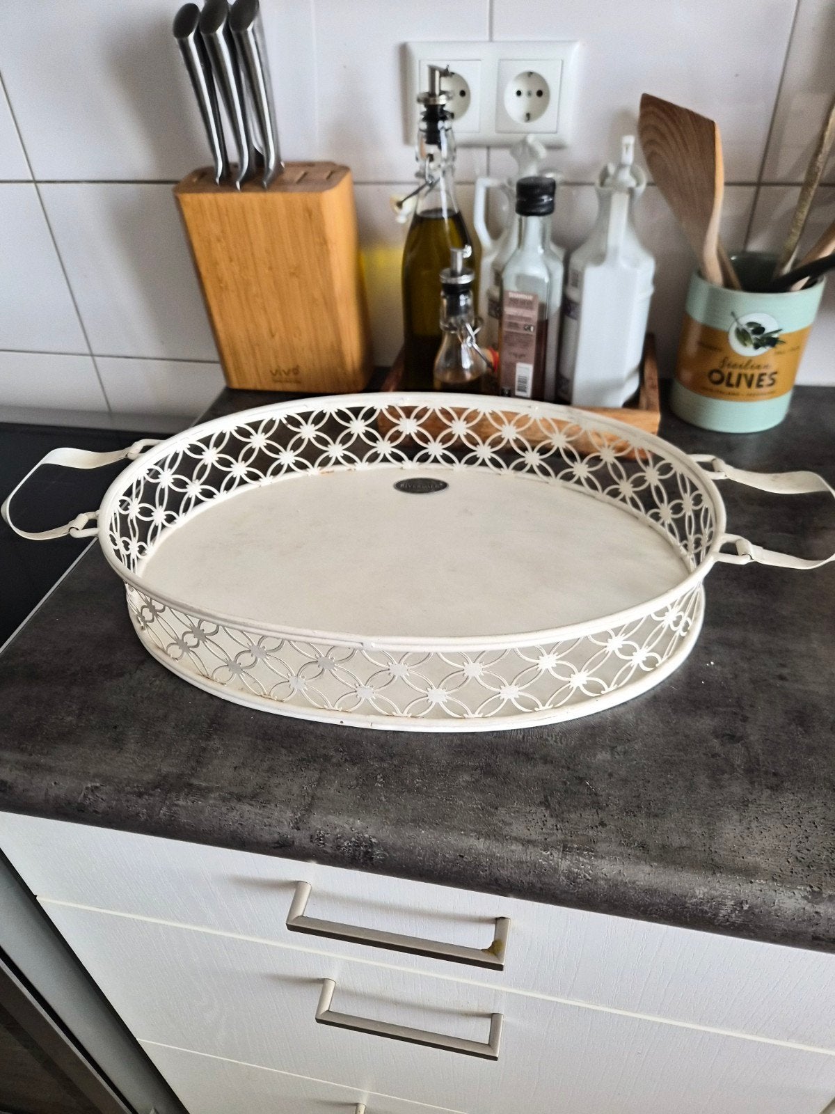 riverdale dienblad, Ophalen of Verzenden, Gebruikt, Ovaal, Metaal
