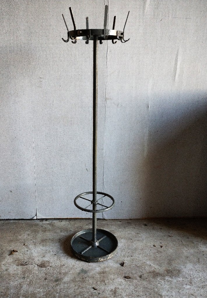 Vintage industriële metalen Kapstok Ahrend de Cirkel, Huis en Inrichting, Ophalen, Gebruikt, Metaal, Staande kapstok