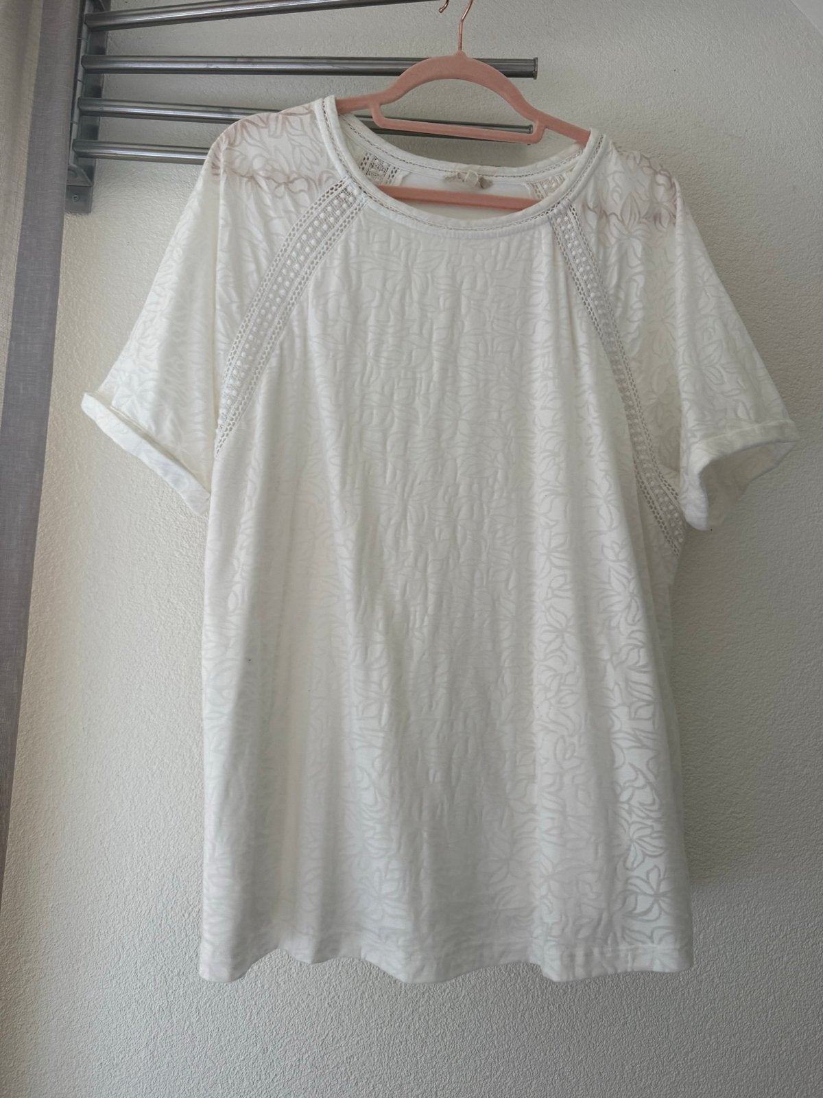 Phase Eight gevoerd T-shirt ecru met print, maat 46, Kleding | Dames, Beige, Maat 46/48 (XL) of groter, Ophalen of Verzenden, Zo goed als nieuw