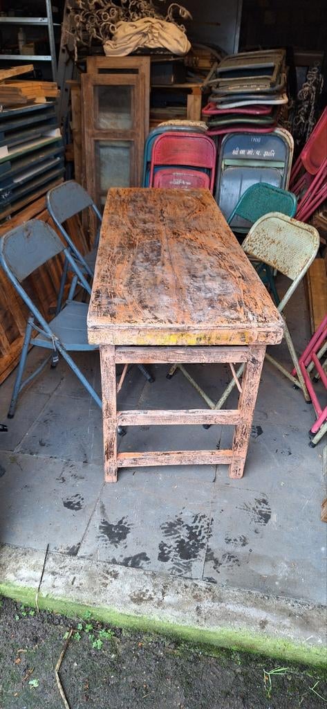Unieke Indiase marktkraam / tafel - Vintage look, Ophalen