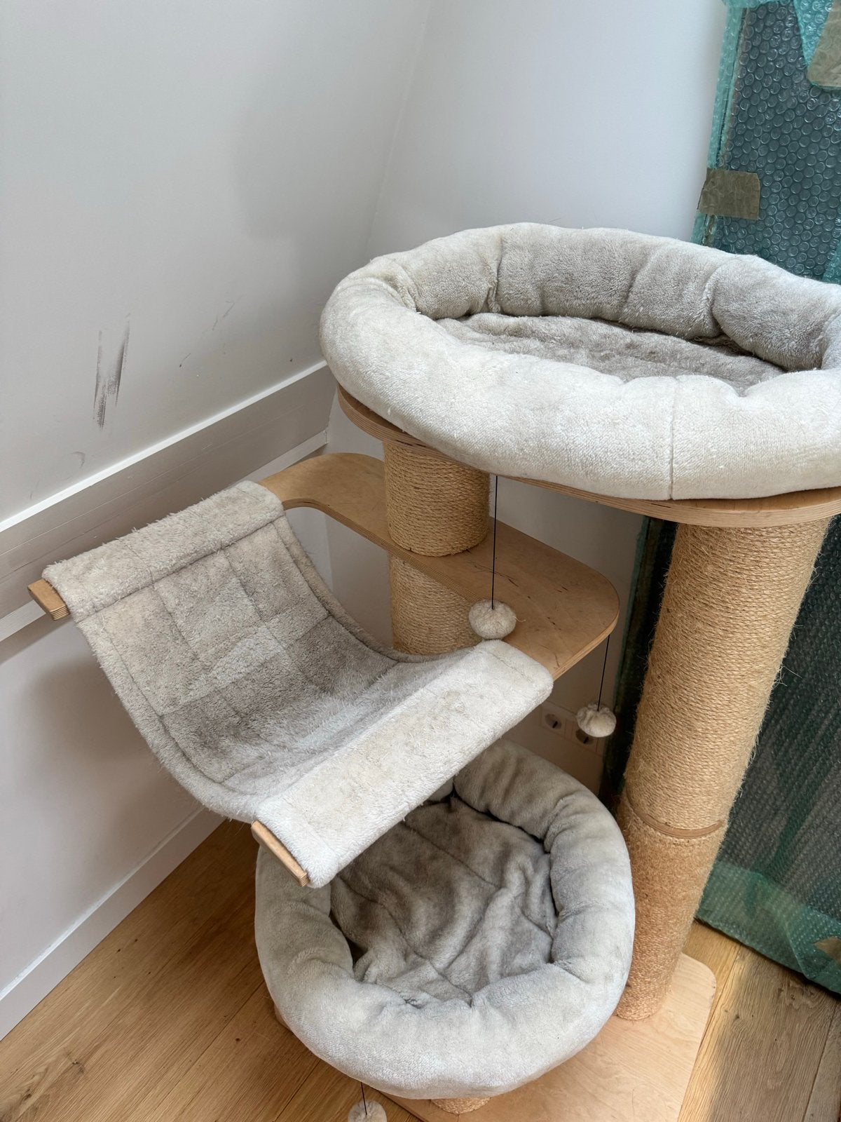 Mooie grote Krabpaal met hangmat, Dieren en Toebehoren, Katten-accessoires, Ophalen, Gebruikt