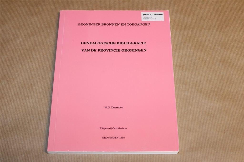 Genealogische Bibliografie — Provincie Groningen 1995, Ophalen of Verzenden, Gelezen