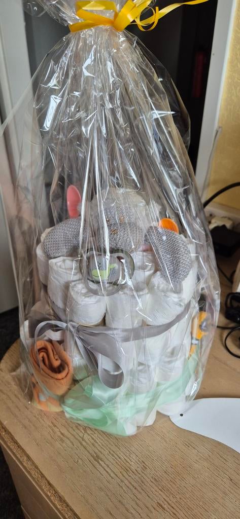 Luiertaart met knuffel en speen - ideaal kraamcadeau, Kinderen en Baby's, Kraamcadeaus en Geboorteborden, Ophalen of Verzenden