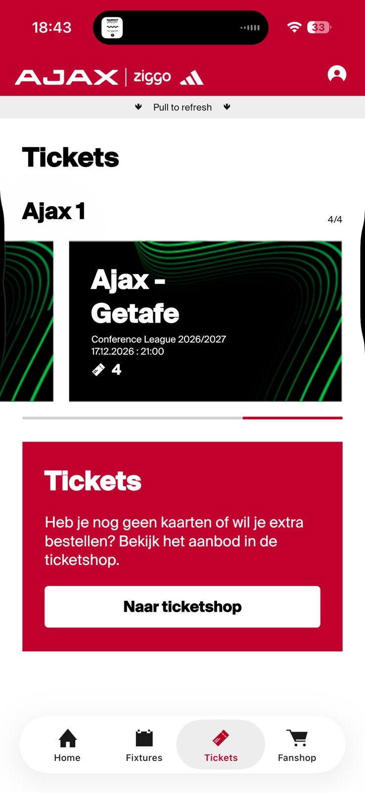 Ajax getaffe 2x f side, Tickets en Kaartjes, Twee personen