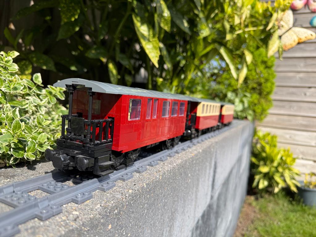 3 trein wagons HSB (DB) bouwstenen compatible met, Ophalen of Verzenden, Zo goed als nieuw, Overige merken