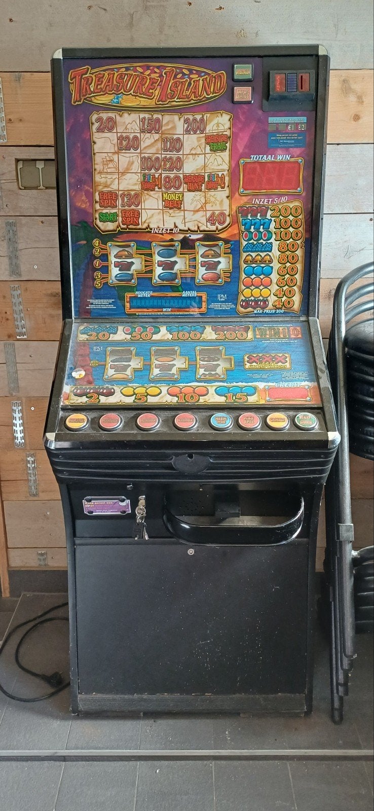 Treasure Island Gokkast - Werkend met sleutels, Verzamelen, Automaten | Gokkasten en Fruitautomaten, Euro, Verzenden, Gebruikt