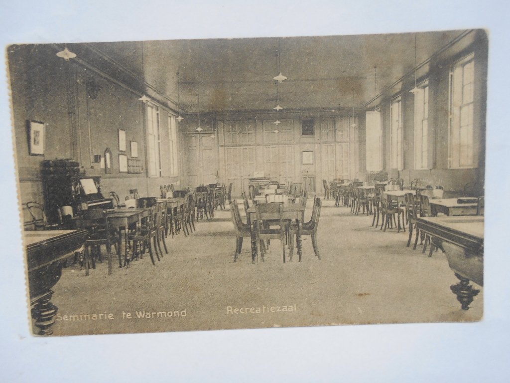 Warmond Recreatiezaal met orgel Seminarie te Warmond 1930, Ophalen of Verzenden, 1920 tot 1940, Gelopen, Zuid-Holland