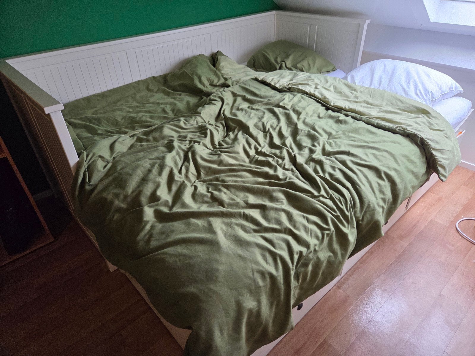 IKEA Hemnes uitschuifbed met 3 lades - Wit, Ophalen, Wit, Tweepersoons, 80 cm