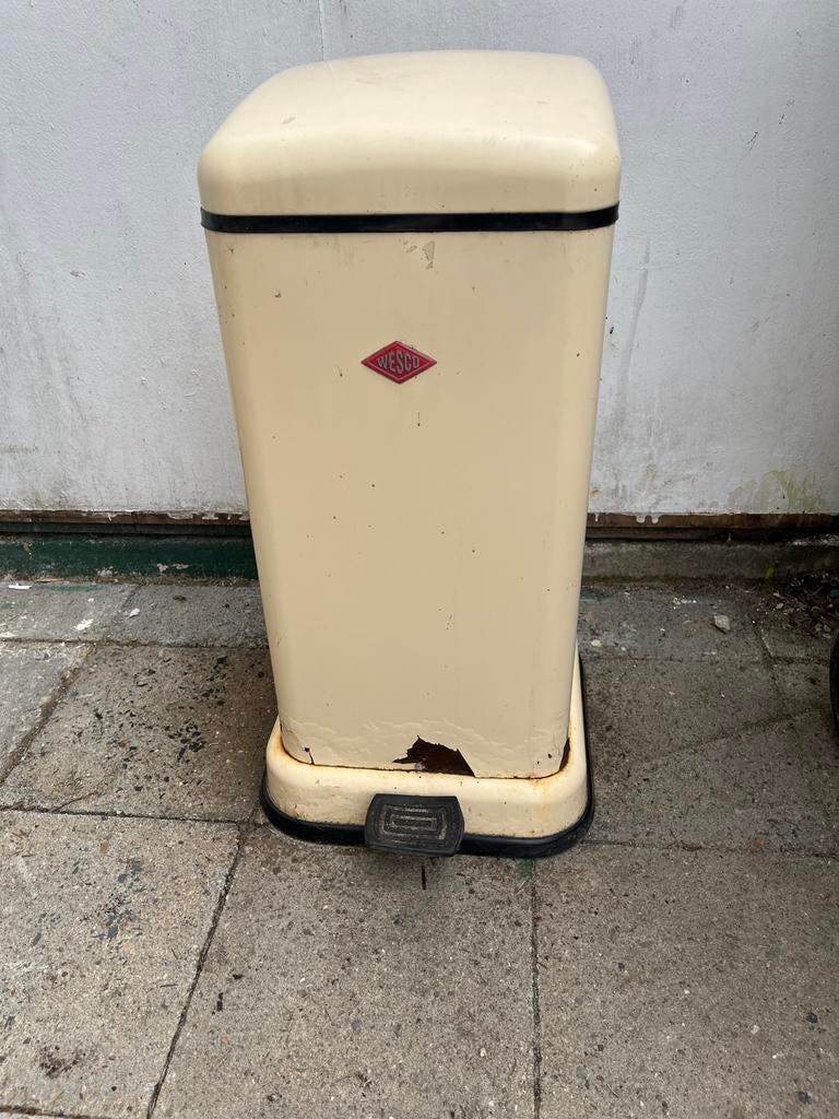 Vintage Wesco pedaalemmer - opknapper, Ophalen, Gebruikt, Met pedaal, 50 tot 75 cm