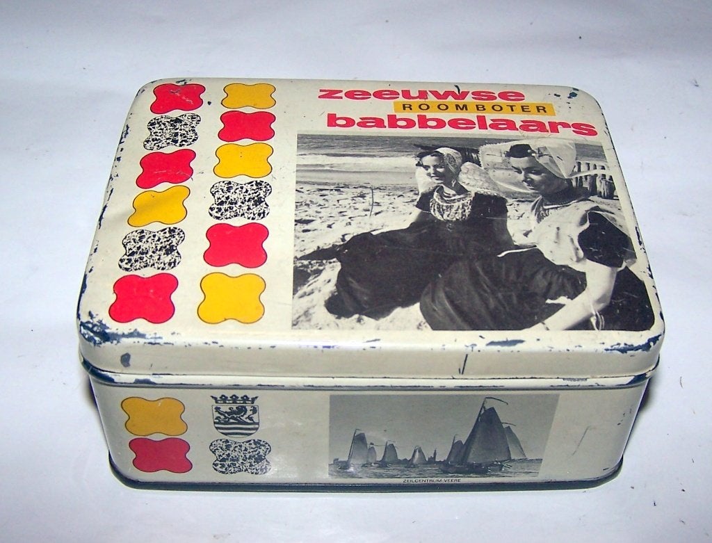Vintage blik Zeeuwse Boterbabbelaars. Igs., Verzamelen, Blikken, Ophalen of Verzenden, Gebruikt, Overige, Overige merken