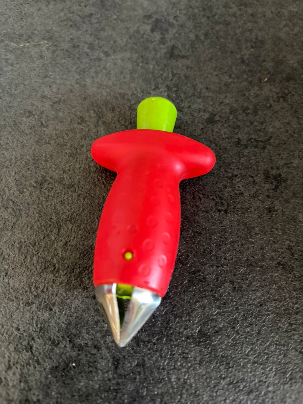 Aardbeien ontkroner, Ophalen of Verzenden, Zo goed als nieuw, Rvs of Chroom