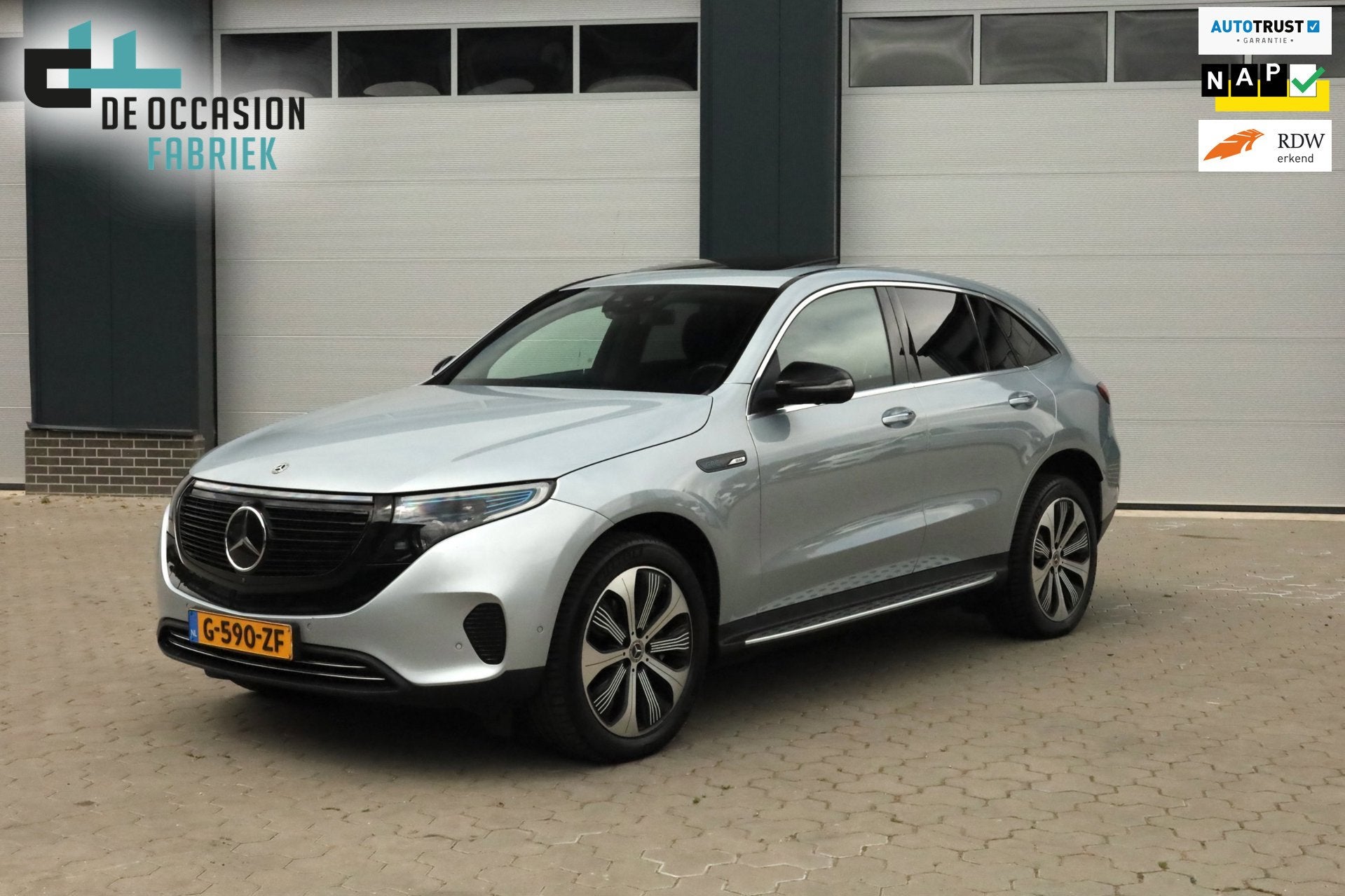 Mercedes-Benz EQC 400 4MATIC Premium Plus 1886 Schuifdak Bur, Zwart, 1333 min, Vierwielaandrijving, 408 pk