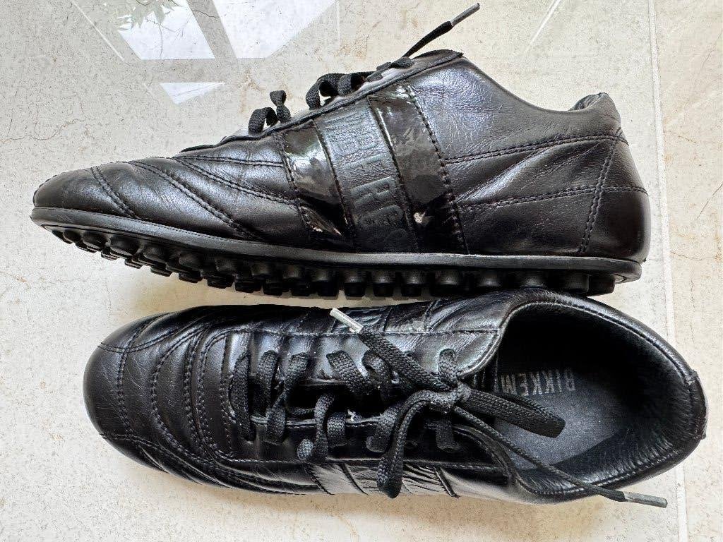 Zwarte sneakers Bikkembergs, 36, Zwarte Logo, leer., Verzenden, Zwart, Sneakers of Gympen, Zo goed als nieuw