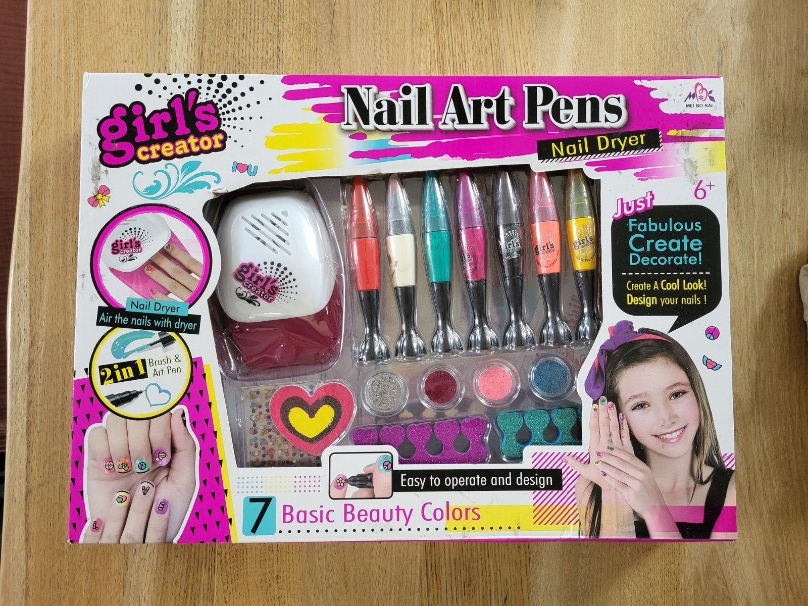 Nieuw! Nagel Art Set voor Kinderen - Girls Creator, Ophalen of Verzenden, Nieuw, Knutselen, Met licht
