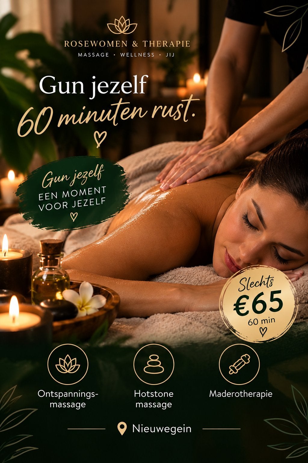 Massage therapie in Niewegein / aleen voor vrouwen, Ophalen