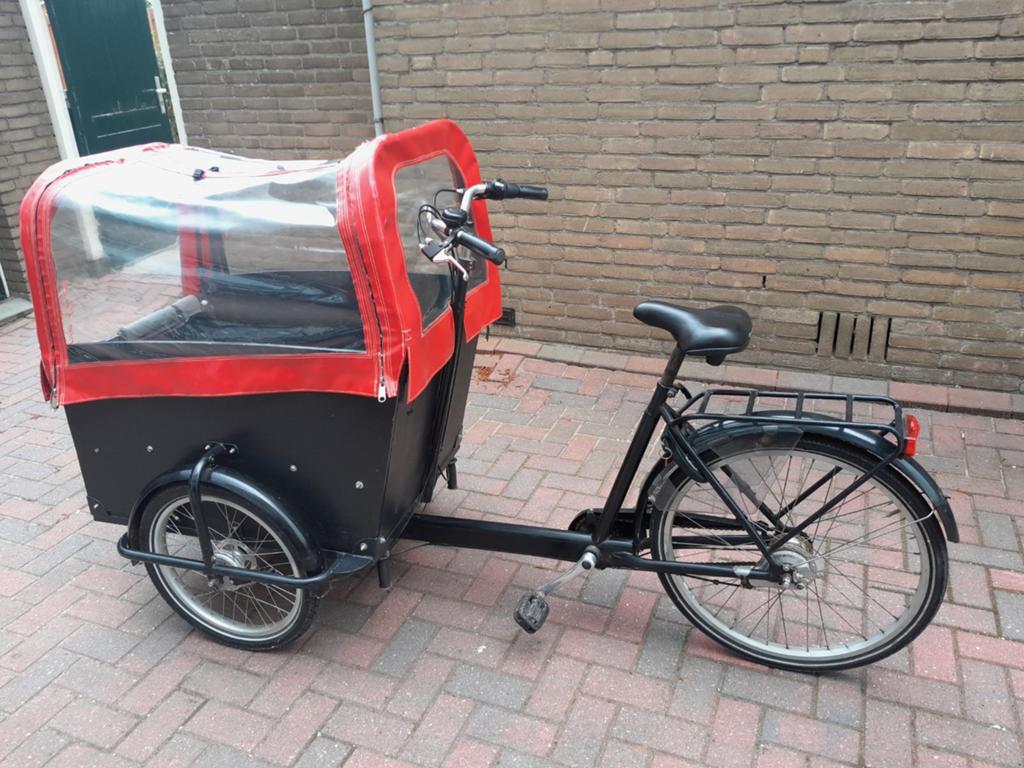 Stevige Bakfiets - Ideaal voor Kinderen of Goederen, 4 kinderen of meer, Gebruikt, Trommelrem, Ophalen