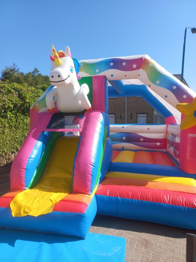 Te huur "unicorn" springkussen, Ophalen of Verzenden, Nieuw, Overige