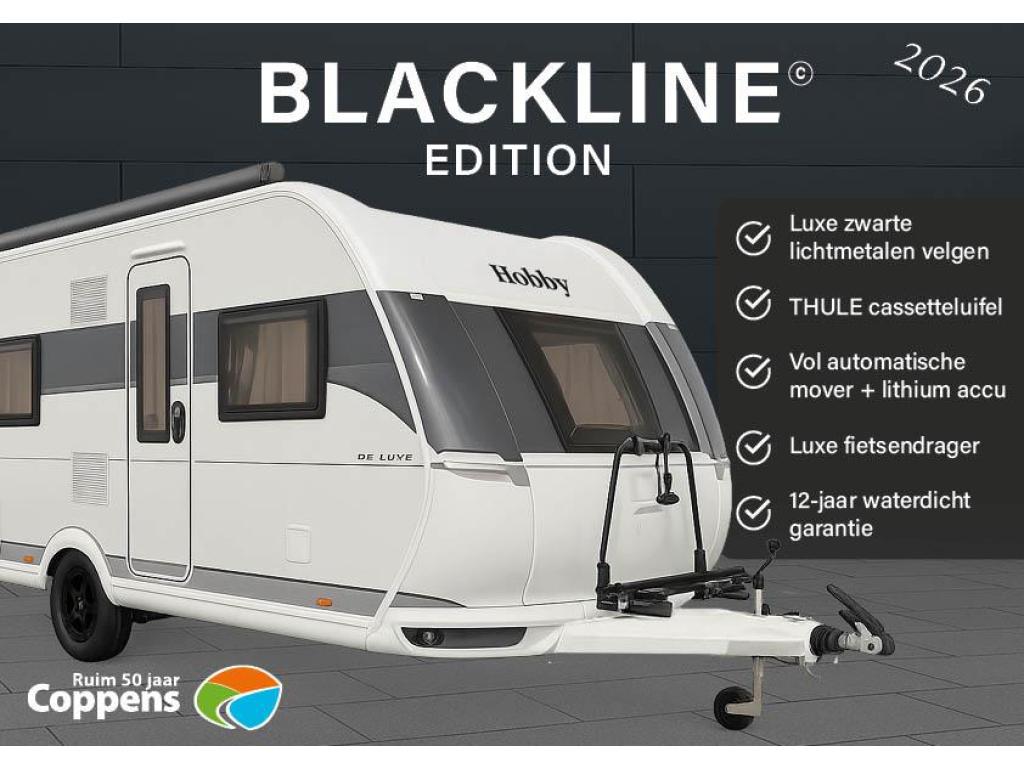 Hobby Prestige 620 CL 2026 BLACKLINE ACTIE!!!, Caravans en Kamperen, Caravans, Standaardzit, Hobby, Overige typen, Bedrijf