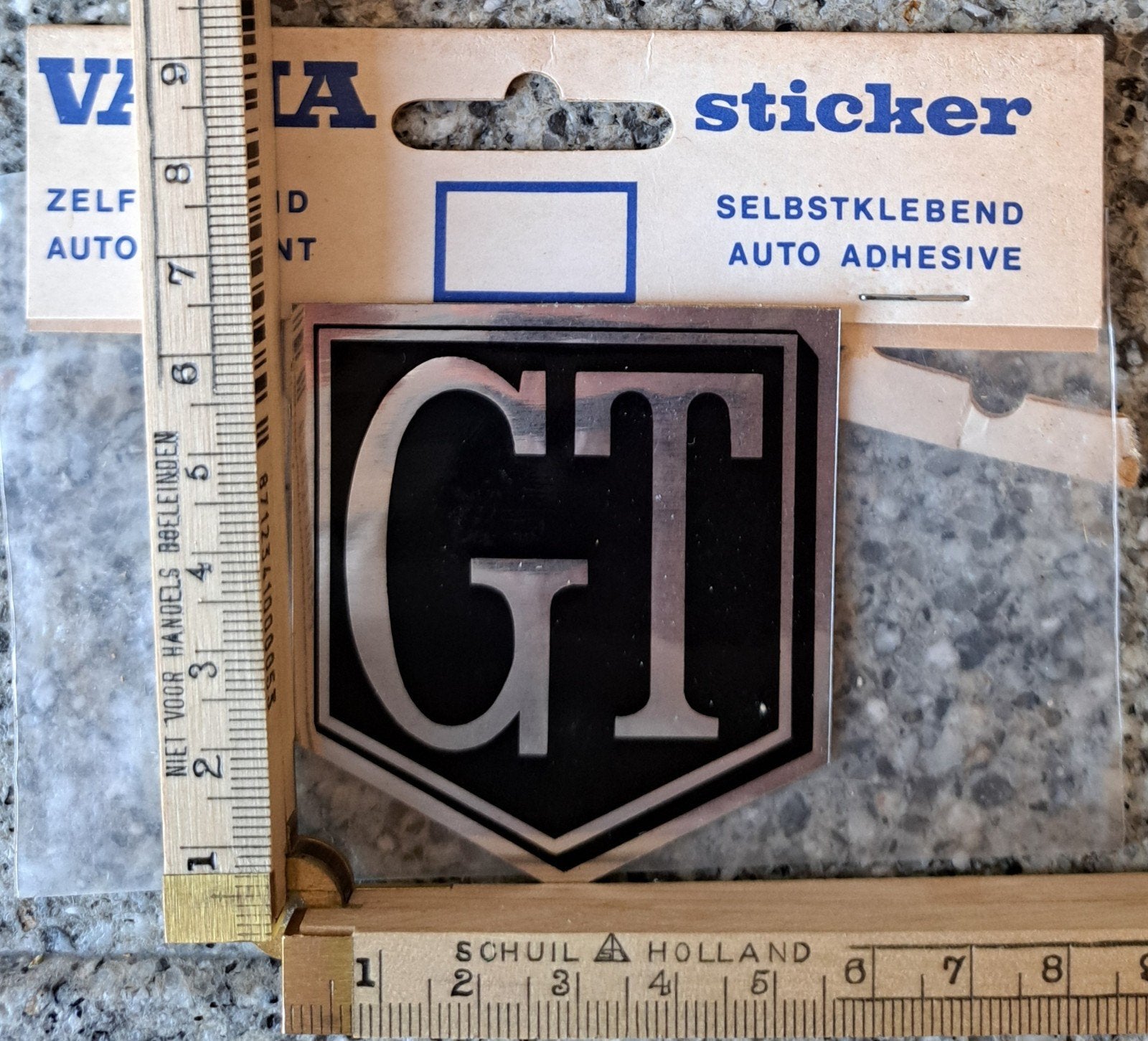 Vintage Vama sticker GT spiegel sticker autosticker, Ophalen of Verzenden, Zo goed als nieuw