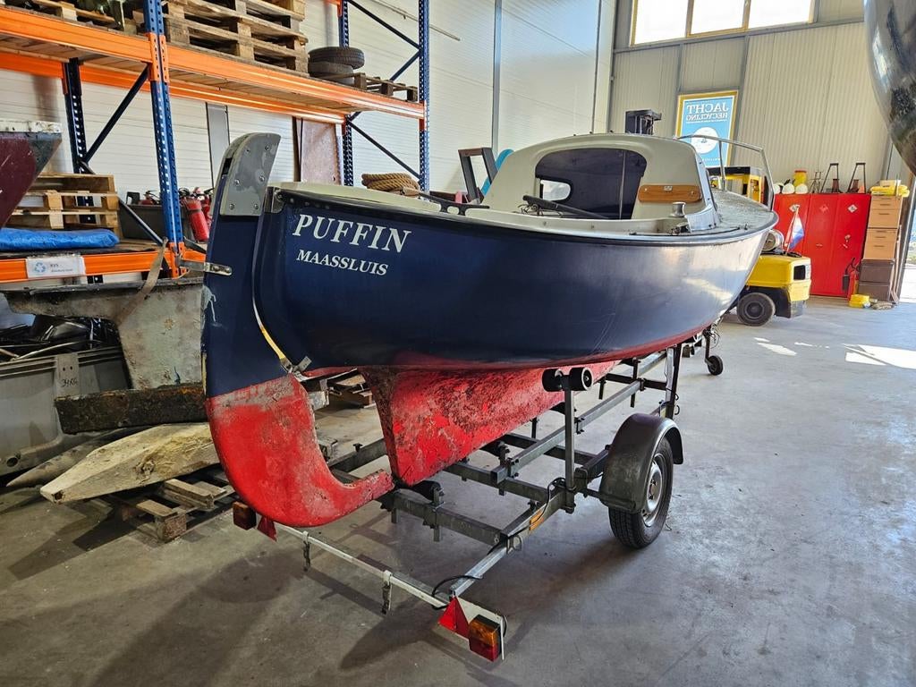 Leuke kajuit Sloep Oost zee jol met kantel trailer 5m lang., Ophalen of Verzenden, Zo goed als nieuw, Interieur en Kussens