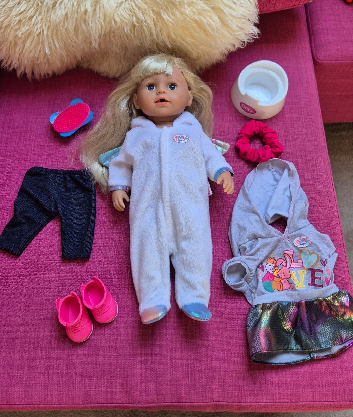 Baby Born Sister pop met eenhoornpakje en accessoires, Ophalen of Verzenden