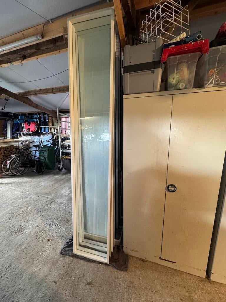 2x binnenkozijn met glas, afm. 270x48cm, Ophalen, Minder dan 75 cm, Raamkozijn, Zo goed als nieuw