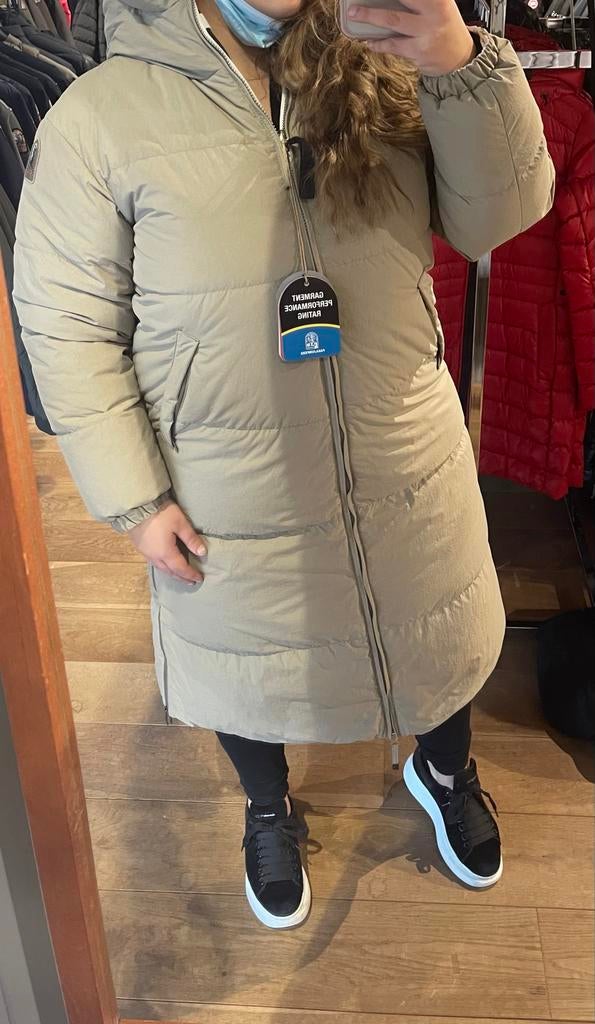 Parajumpers winterjas beige/khaki - omkeerbaar, Ophalen of Verzenden, Gedragen, Maat 38/40 (M), Beige