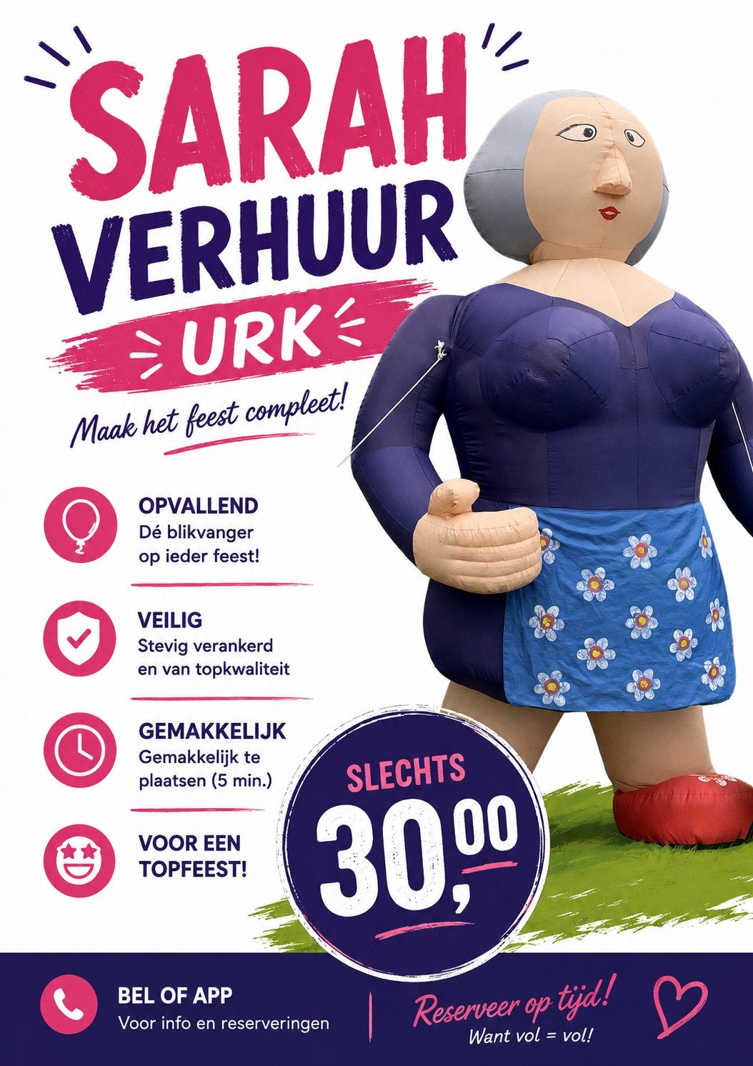 Urk Flevoland verhuur: SARA SARAH (incl. Blower), Ophalen, Zo goed als nieuw, Abraham of Sarah