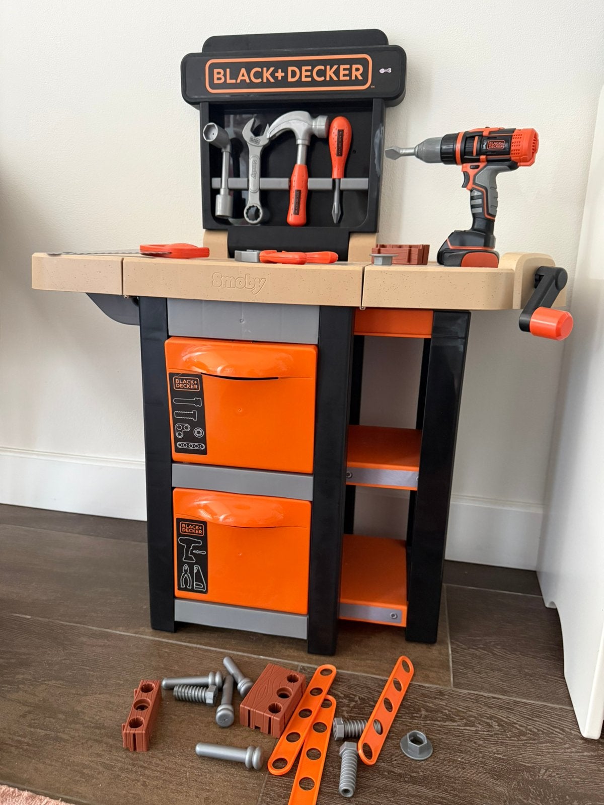 Werkbank Smoby Black and Decker, Ophalen, Zo goed als nieuw