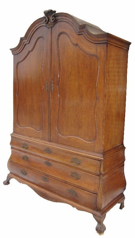 Klein eiken gebogen kabinet, Antiek en Kunst, Ophalen of Verzenden