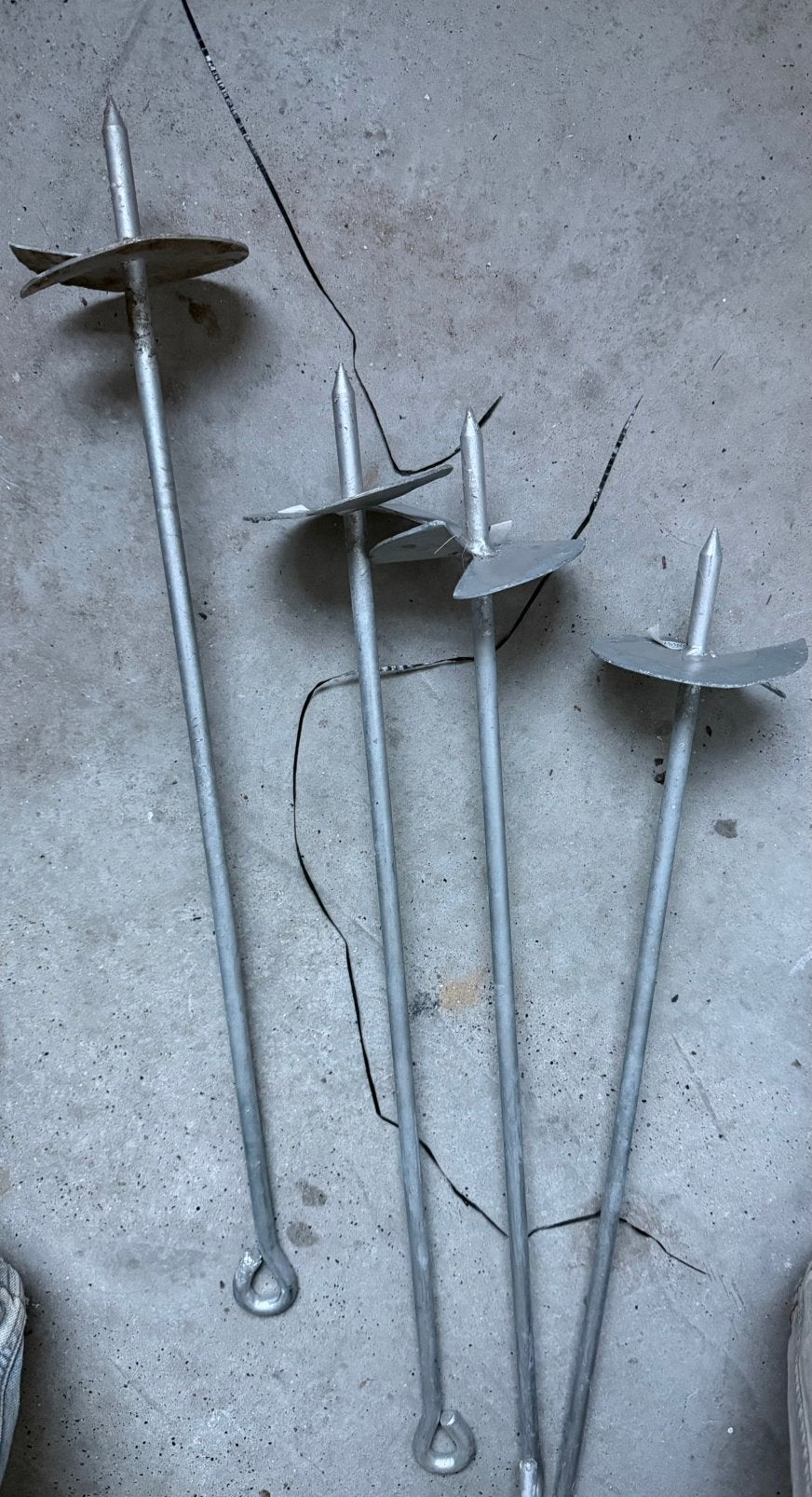 Grondankers 60cm 4 stuks, Ophalen, 50 tot 100 mm, Schroeven, Nieuw