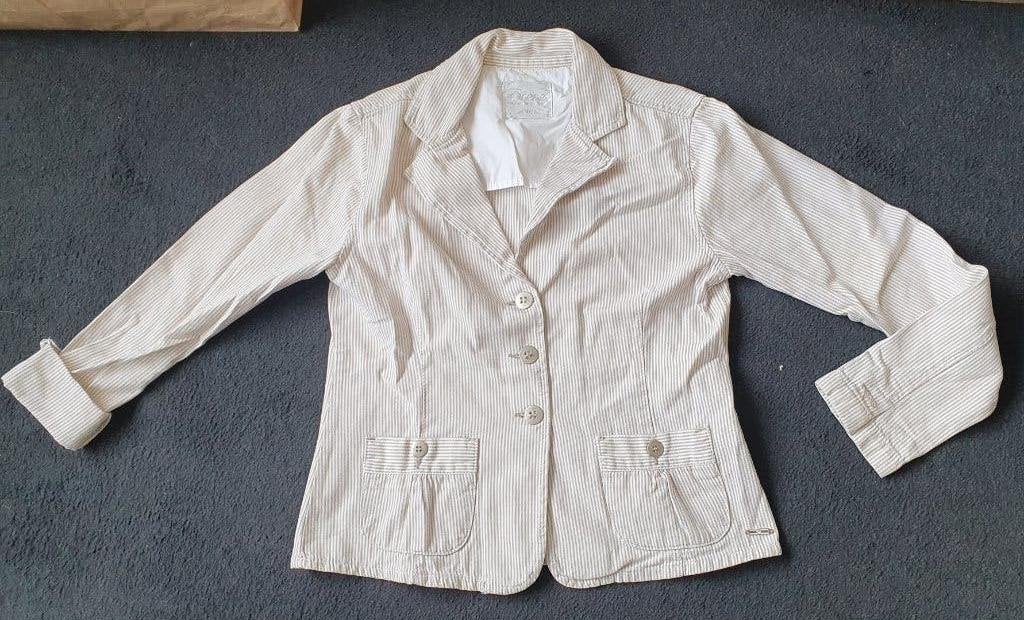 Katoenen blazer, Maat 38/40 (M), Beige, Nieuw, Ophalen of Verzenden