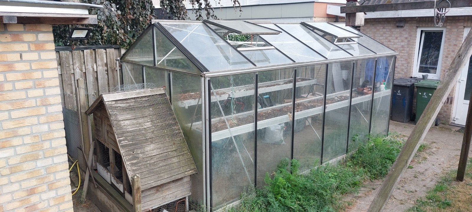 hobbykas te koop, Tuin en Terras, Ophalen, Glas, Zo goed als nieuw, Aluminium