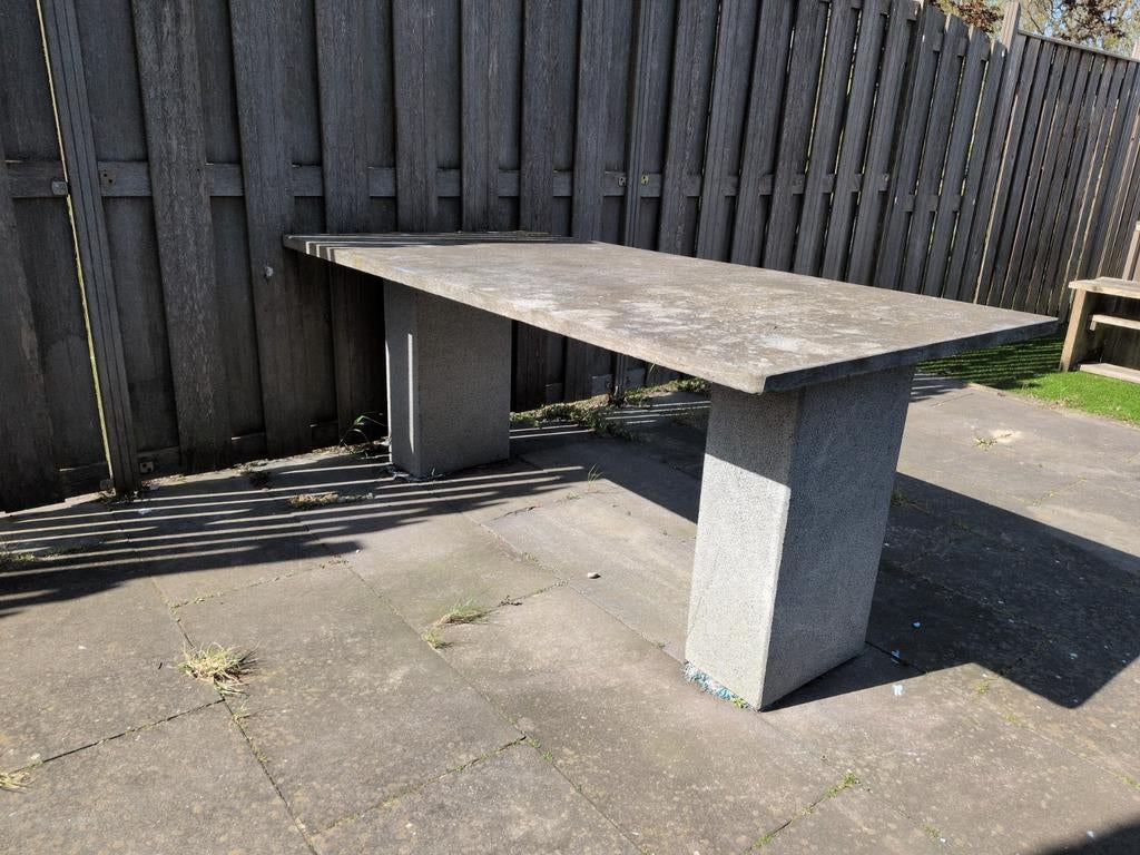 Betonnen tafel, Tuin en Terras, Tuintafels, Ophalen, Gebruikt, Rechthoekig, Overige materialen